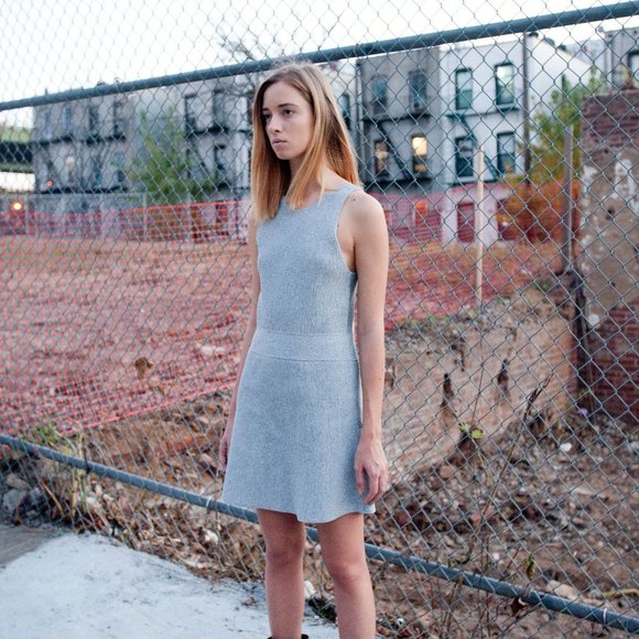 NWT 3.1 PHILLIP LIM Grey Knit Sleeveless Slim Flared Mini Dress Size L MSRP $495 - Picture 8 of 8